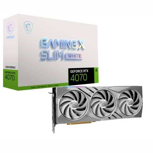 MSI GeForce RTX 4070 GAMING X SLIM WHITE 12G - graphics card - GeForce RTX 4070 - 12 GB - white