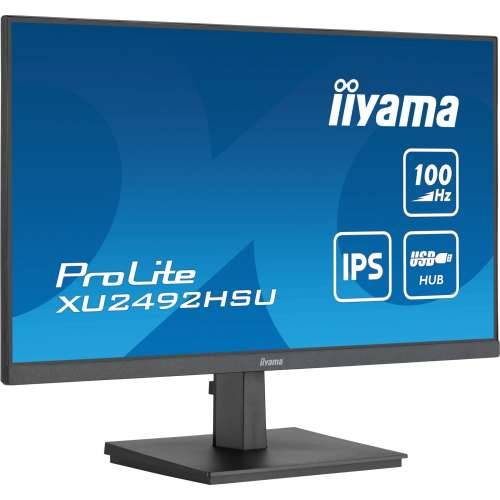 60.5cm/23.8“ (1920×1080) iiyama ProLite XU2492HSU-B6 16:9 IPS 0.4 ms (MPRT) 100Hz HDMI DisplayPort USB Hub Speakers VESA Black Cijena