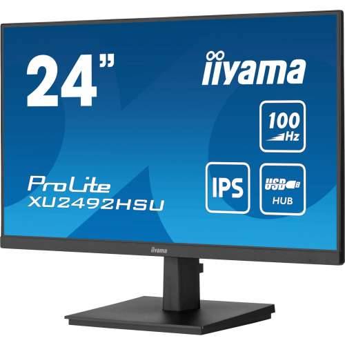 60.5cm/23.8“ (1920×1080) iiyama ProLite XU2492HSU-B6 16:9 IPS 0.4 ms (MPRT) 100Hz HDMI DisplayPort USB Hub Speakers VESA Black Cijena