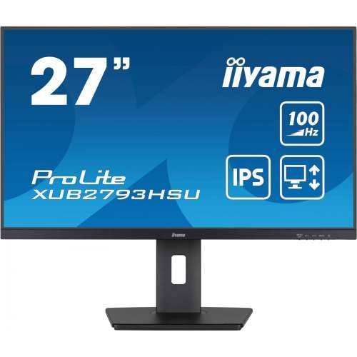68.6cm/27“ (1920x1080) Iiyama ProLite XUB2793HSU-B6 16:9 FHD IPS 100Hz 1ms HDMI DP Pivot VESA Speaker Black Cijena