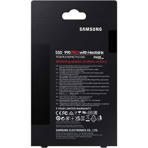 SSD M.2 4TB Samsung 990 PRO Heatsink NVMe PCIe 4.0 x 4 retail Cijena