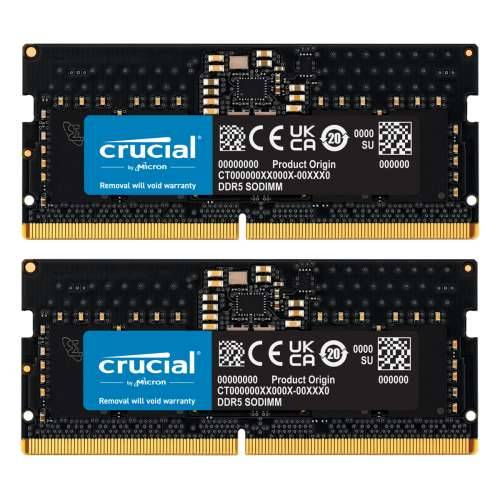 Crucial - DDR5 - kit - 16 GB: 2 x 8 GB - SO-DIMM 262-pin - 4800 MHz / PC5-38400 - unbuffered
