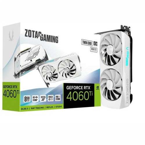 Zotac Gaming GeForce RTX 4060 Ti Twin Edge OC White Edition - 8GB GDDR6X, 1x HDMI, 3x DP Cijena