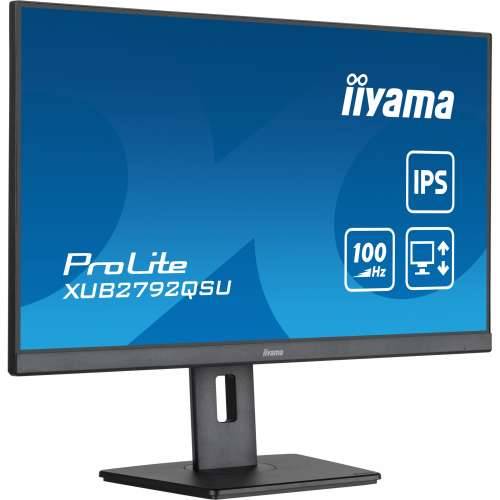 68.5cm/27“ (2560x1440) Iiyama ProLite XUB2792QSU-B6 16:9 WQHD IPS 100Hz 0.4ms HDMI DP USB Pivot Speaker Black Cijena