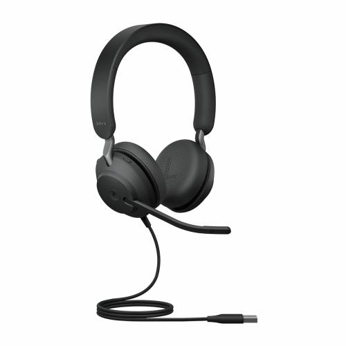 Jabra Evolve2 40 SE, double-sided headset, wired USB-C port, 3 microphones, noise-isolating design, MS Teams certified Cijena