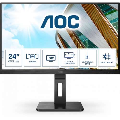 61cm/24“ (1920x1080) AOC Pro-line 24P2QM 16:9 FHD 75Hz 4ms HDMI DVI DP VGA Speaker Pivot Black Cijena