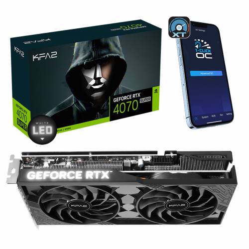 KFA2 GeForce RTX 4070 Super 2X 1-Click OC 12GB - 12GB GDDR6X, 1x HDMI, 3x DP Cijena