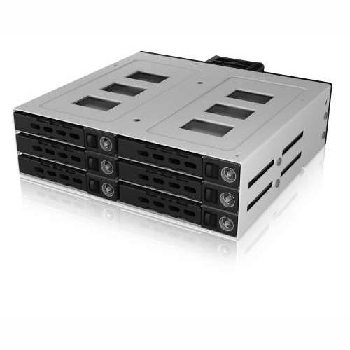 ICY BOX backplane for 6x 2.5" SATA/SAS HDD/SSD metal enclosure - stainless steel carrier Cijena