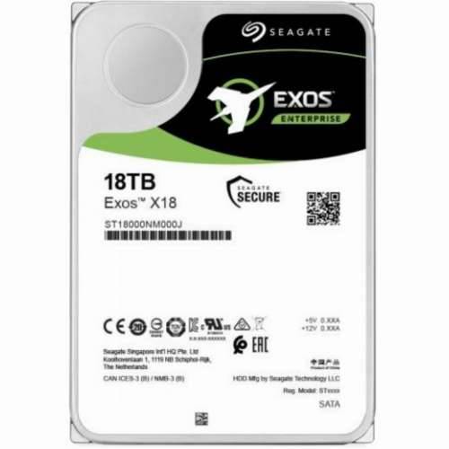 Seagate Hard Drive EXOS X18 - 18 TB - 3.5” - SATA 6 GB/s