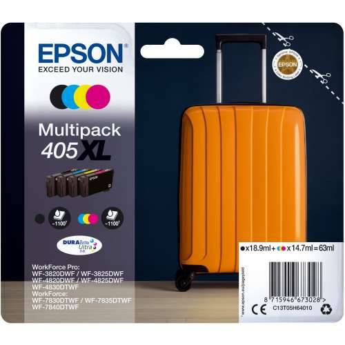 Epson Ink 405XL C13T05H64010 Multipack of 4 (BKMCY) up to 1,100 pages