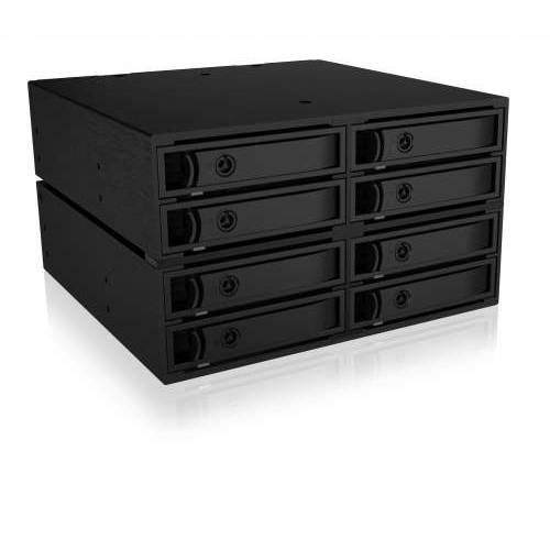 ICY BOX backplane for 8x 2.5" SATA/SAS HDD/SSD in 2x 5.25" in 2x 5.25" bay - two fans (50x50 mm) Cijena