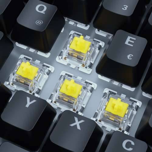 Sharkoon SKILLER SGK50 S3 gaming keyboard - 75% layout, yellow hot-swap Gateron switches, RGB lighting, QWERTZ layout, black Cijena