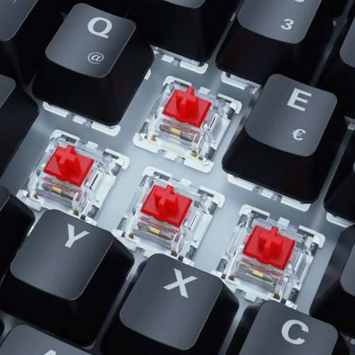 Sharkoon SKILLER SGK50 S3 gaming keyboard - 75% layout, red hot-swap Gateron switches, RGB lighting, QWERTZ layout, black Cijena