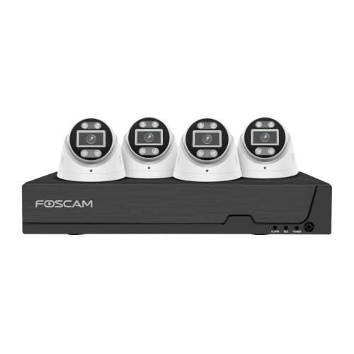 Foscam FNA108E-T4-2T video surveillance system white 4x 4K PoE dome camera, 1x 8-channel NVR Cijena