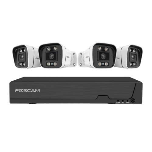 Foscam FNA108E-B4-2T video surveillance system white 4x 4K PoE bullet camera, 1x 8-channel NVR Cijena