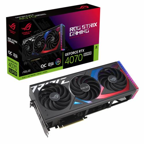 ASUS ROG Strix GeForce RTX 4070 SUPER 12GB - OC Edition - graphics card - GeForce RTX 4070 Super - 12 GB - black