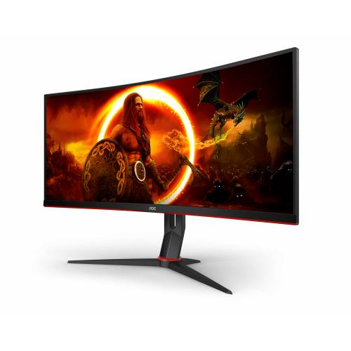 AOC Gaming CU34G2XP - 34 inch WQHD curved monitor, 180 Hz FreeSync Prem., HDR400 (3440x1440, 1ms GtG, HDMI, DisplayPort, USB Hub) black-red Cijena