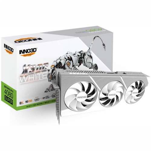 Inno3D GeForce RTX 4080 SUPER X3 OC WHITE - 16GB GDDR6X, 1x HDMI, 3x DP