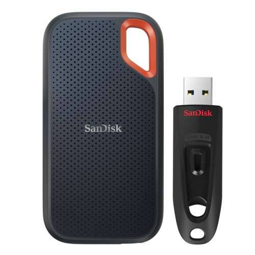 SanDisk Extreme Portable SSD V2 2TB incl. SanDisk Ultra 32GB bundle with external solid-state drive and USB stick Cijena