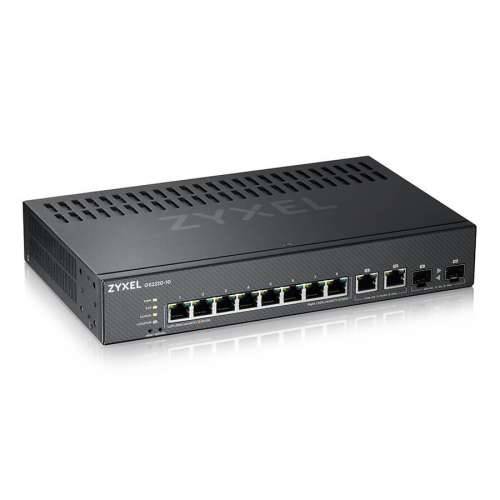 Zyxel GS2200-10 Managed Switch 8x Gigabit Ethernet, 2x RJ45/SFP Combo