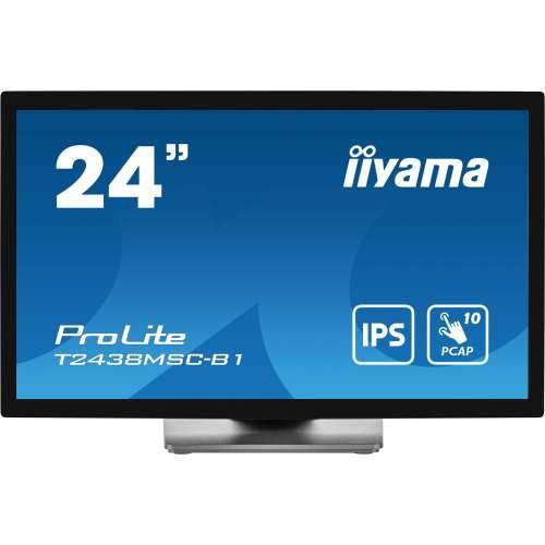61cm/24“ (1920x1080) Iiyama ProLite T2438MSC-B1 16:9 FHD IPS Touch 5ms HDMI DP USB Speaker Black