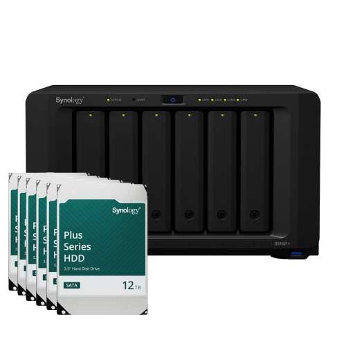 Synology DS1621+ 72TB Plus HDD NAS bundle NAS incl. 6x 12TB Plus HDD 3.5 inch SATA hard drive Cijena