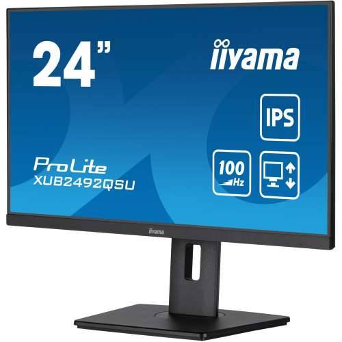 61cm/24“ (2560x1440) Iiyama ProLite XUB2492QSU-B1 16:9 WQHD IPS 0.5ms 100Hz HDMI DP USB Speaker Pivot Black Cijena