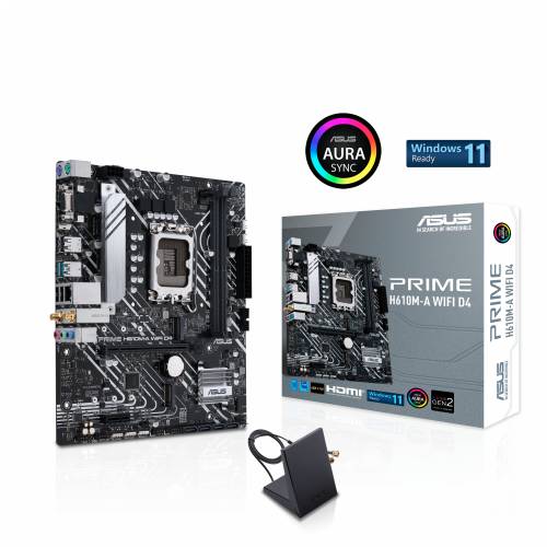 ASUS Mainboard PRIME H610M-A WIFI D4 - micro ATX - Socket LGA1700 - Intel H610 Cijena