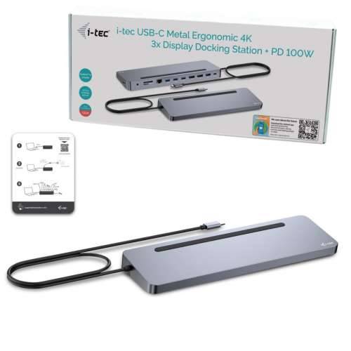 i-tec USB-C Metal Ergonomic 3x 4K Display Docking Station + PD 100W Cijena