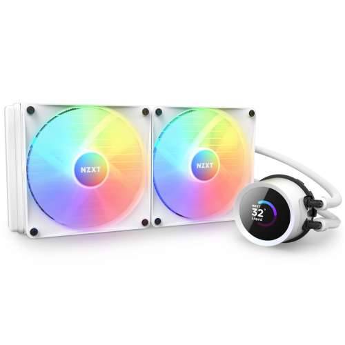NZXT Kraken 280 RGB, white water cooling for AMD and Intel CPU