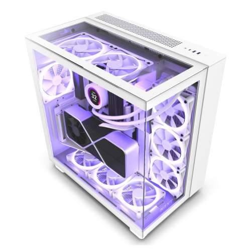 NZXT H9 Elite White Midi Tower ATX Gaming Case white with glass window Cijena