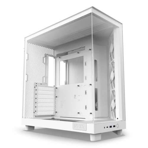 NZXT H6 Flow - Mid-Tower Airflow Gaming Case White Glass Window