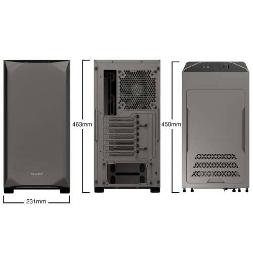 be quiet! Pure Base 500 Window Grey Midi Tower Gaming Case, soundproof Cijena