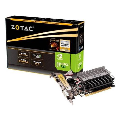 ZOTAC GeForce GT 730 Zone Edition 4GB DDR3 graphics card LP DVI/HDMI/VGA