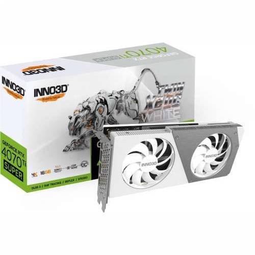 INNO3D GeForce RTX 4070Ti SUPER TWIN X2 OC White 16GB graphics card 3xDP/HDMI