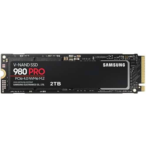 Samsung 980 PRO Internal NVMe SSD 2 TB M.2 2280 PCIe 4.0 3D NAND TLC