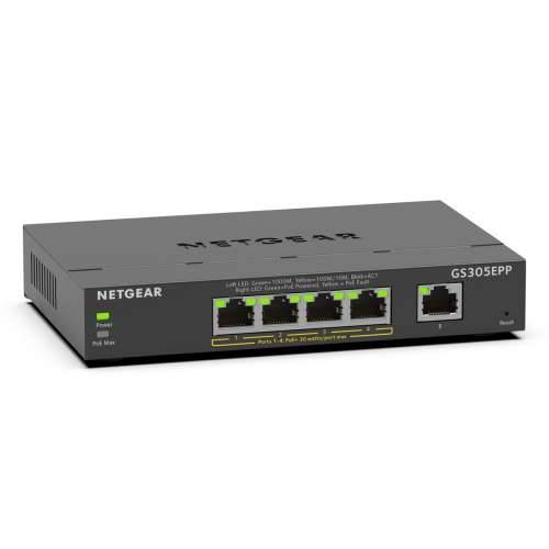 Netgear GS305EPP 5 Port Gigabit PoE+ Smart Managed Plus Switch