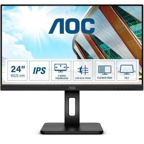 AOC 24P2Q 60.45cm (23.8") FHD IPS Office Monitor 16:9 VGA/DVI/HDMI/DP 75Hz Sync Cijena