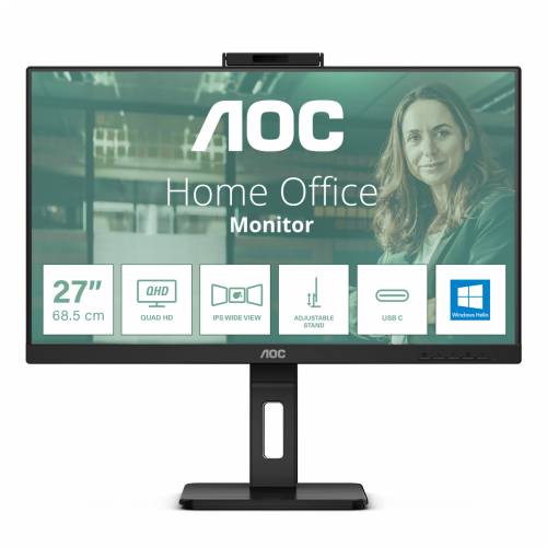 AOC Q27P3QW 68.6cm (27") QHD IPS Office Monitor 16:9 HDMI/DP 75Hz 4ms Webcam Cijena