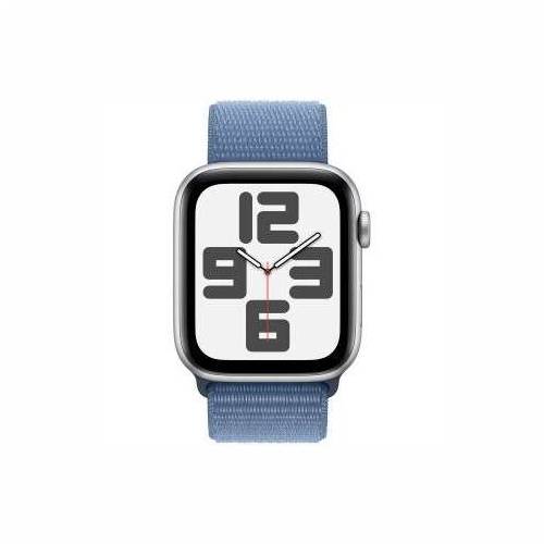 Apple Watch SE (2nd Gen) GPS 44mm Alu Silver Sport Loop Bracelet Winter Blue