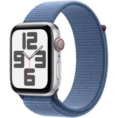 Apple Watch SE (2nd Gen) LTE 44mm Alu Silver Sport Loop Winter Blue