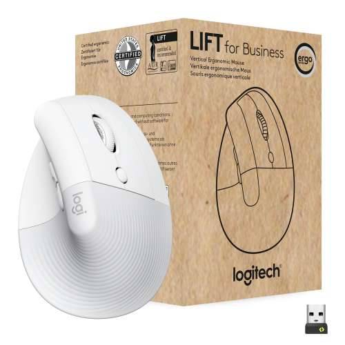 Logitech Wireless Mouse Lift for Business - Vertical Mouse, Ergonomically Designed, For Right-Handers, White Cijena
