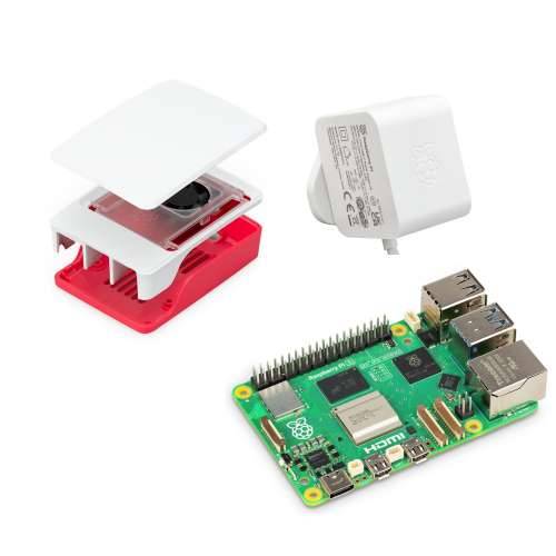 Raspberry Pi 5 Model B 4GB Starter Bundle white [Raspberry Pi 5 Model B 4GB, power supply white, case white/red]
