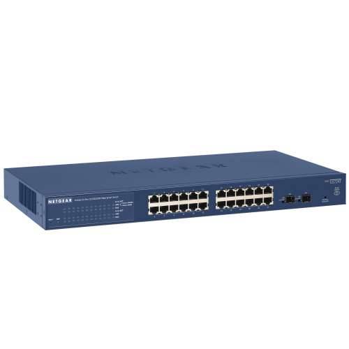 Netgear ProSafe GS724T Gigabit Ethernet 24-Port Switch [1000 MBit/s, 2x SFP Ports, fanless]