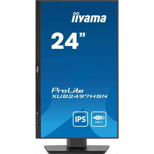 60.5cm/24“ (1920x1080) Iiyama PROLITE XUB2497HSN-B1 16:9 FHD IPS 1ms 100Hz HDMI DP USB-C RJ45 Speaker Pivot Black Cijena