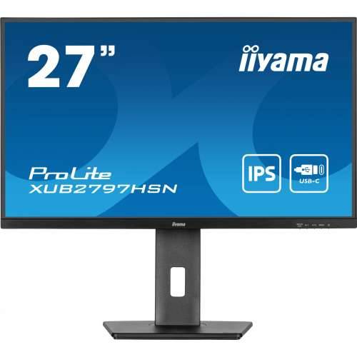 68.5cm/27“ (1920x1080) Iiyama PROLITE XUB2797HSN-B1 16:9 FHD IPS 1ms 100Hz HDMI DP USB-C RJ45 Speaker Pivot Black Cijena