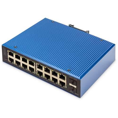 Digitus 16+2P Industrial Gigabit Ethernet PoE Switch L2 managed