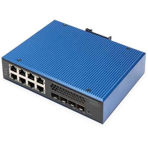 Digitus 8+4P 10G Uplink Industrial Gigabit Ethernet PoE Switch L3 managed