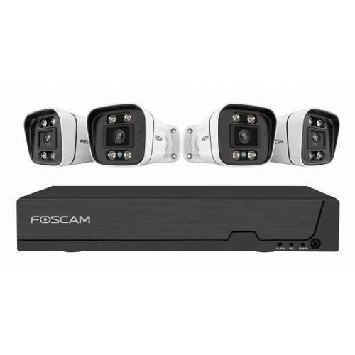 Foscam FN9108E-B4-2T surveillance set with 4 surveillance cameras white