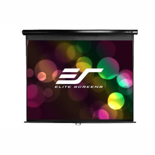 Elite Screens Manual roll-up screen format 1:1, 177x177cm, black